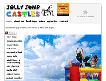 Tablet Screenshot of jollyjumpcastles.com